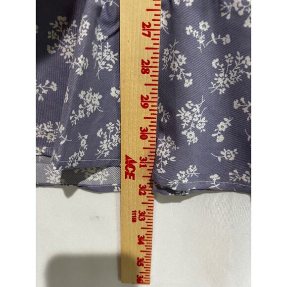 Suzanne Betro Top Womens 3x New Floral Blue Lace Balloon‎ Sleeve Prairie Boho - Picture 7 of 10